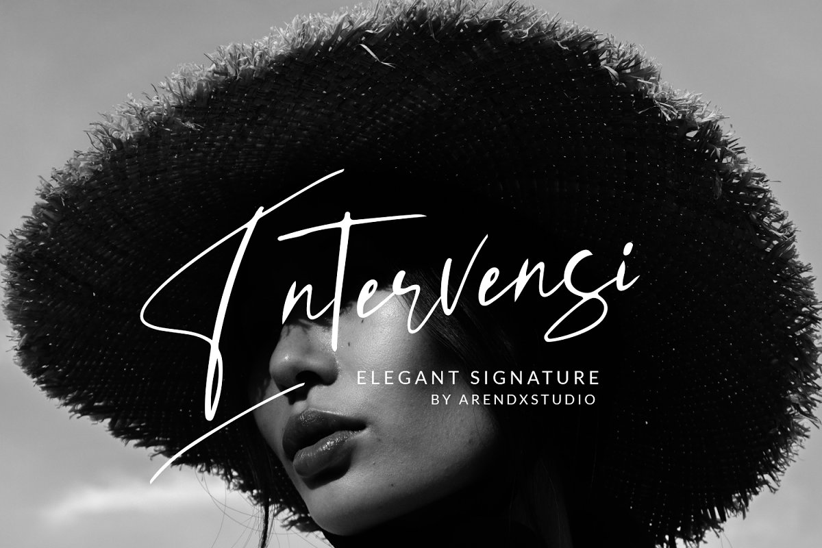Intervensi Elegant Signature Font