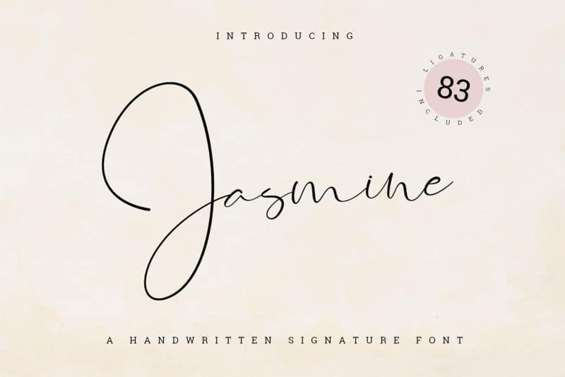 Jasmine Handwritten Design Font