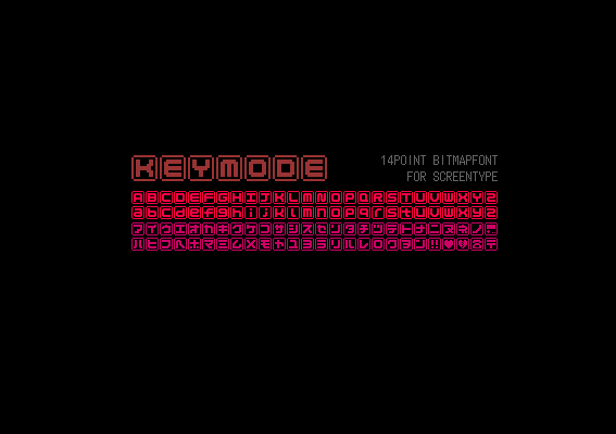 KEYmode Alphabet Font
