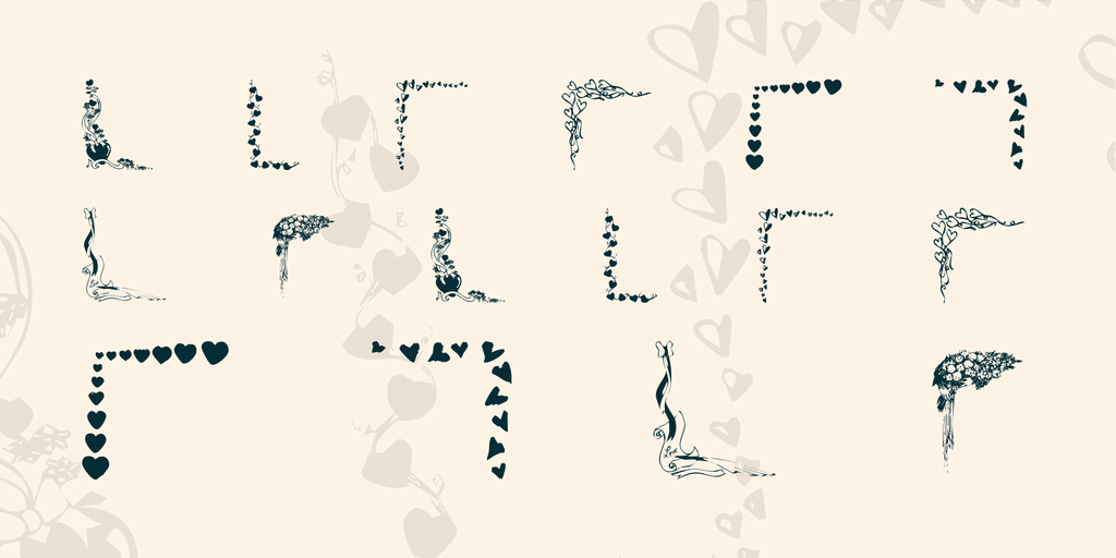 KR Valentine Borders Font