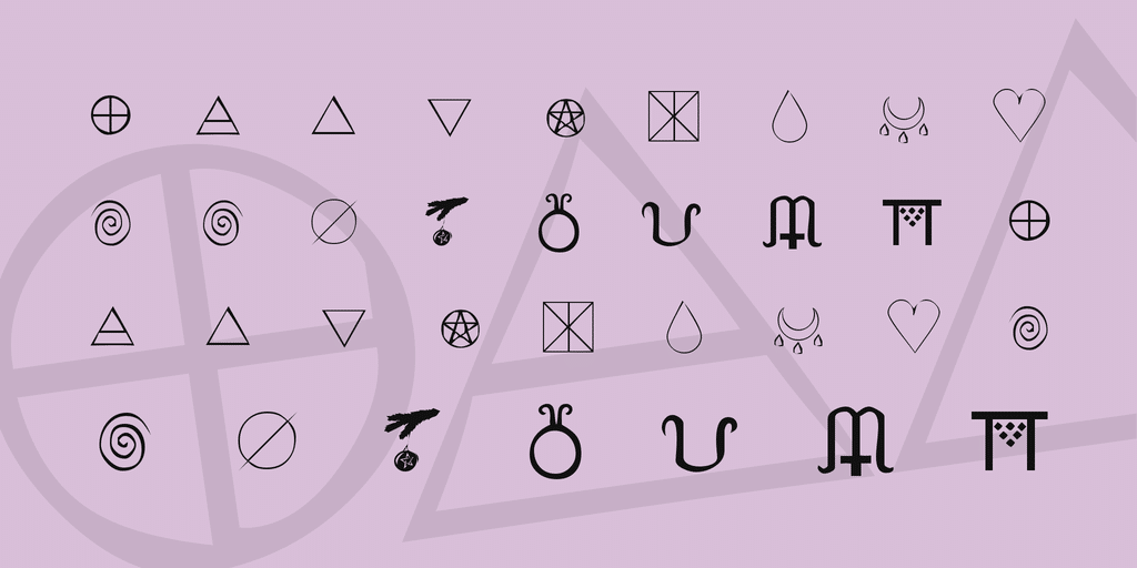 KR Wiccan Symbols Font