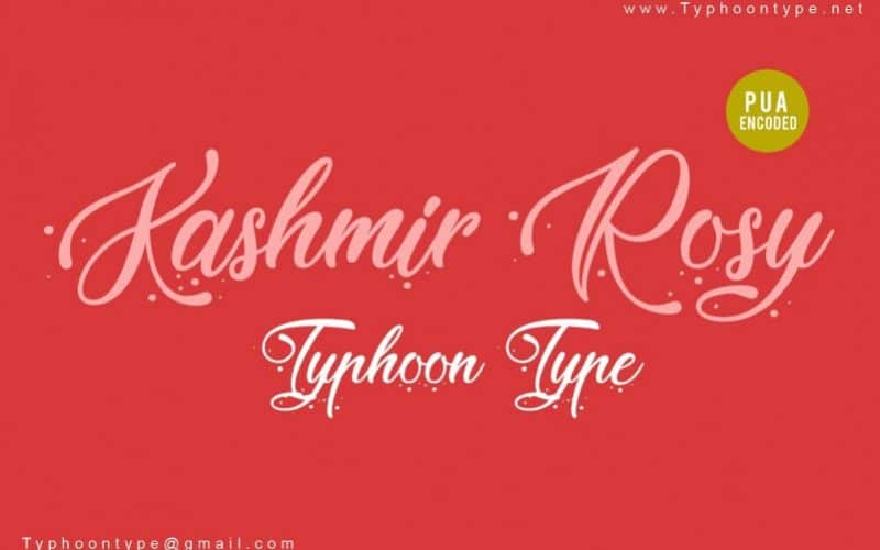 Kashmir Rosy Script Font