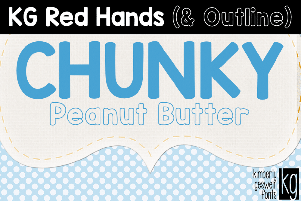 Kg Red Hands Font