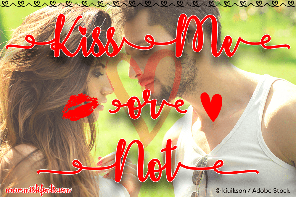 Kiss Me Or Not Font