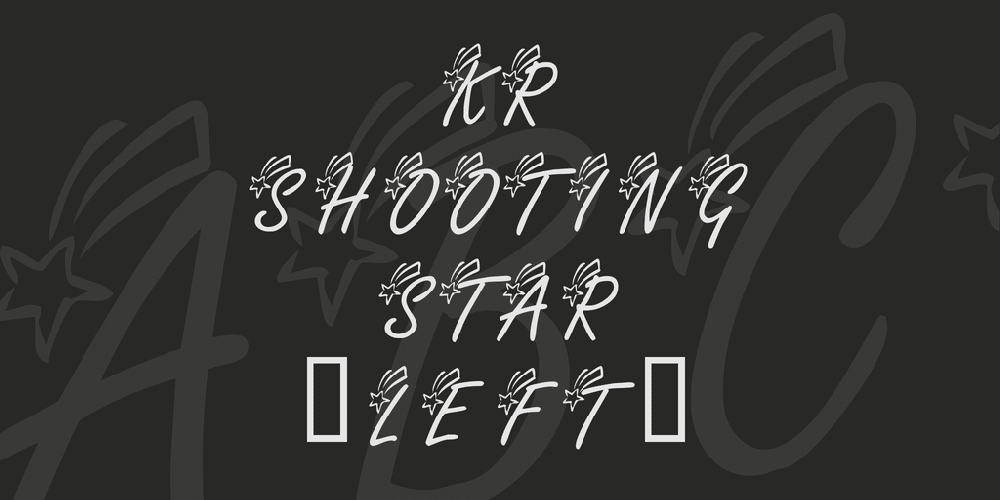 Kr Shooting Star Left Font