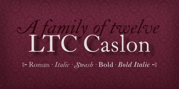 LTC Caslon Font Calson Font