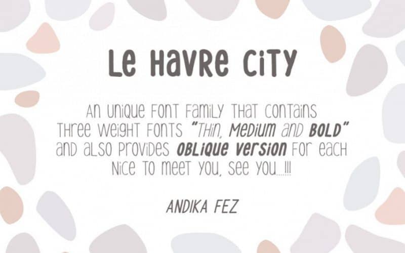 Le Havre City Script Font
