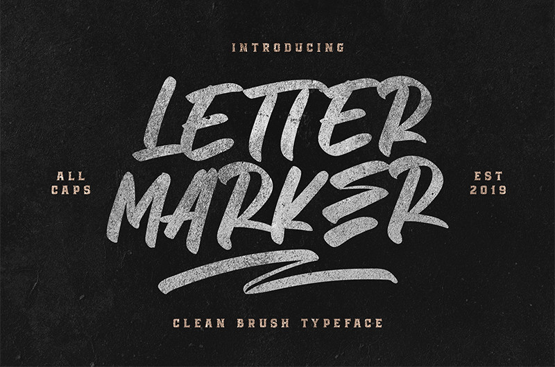Letter Marker Brush Font