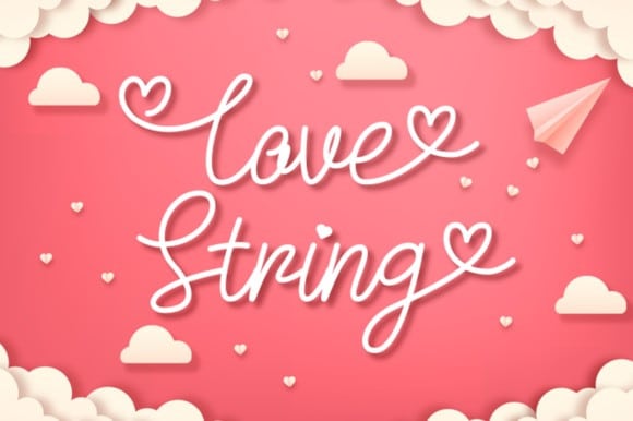 Love String Handwritten Font