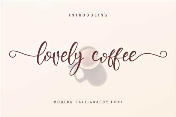 Lovely Coffee Calligraphy Font