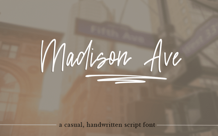 Madison Avenue Handwritten Font