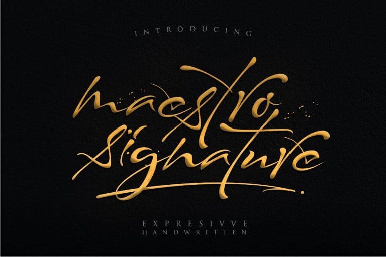 Maestro Signature Font