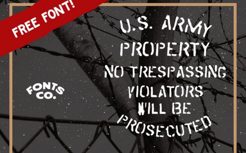 Military Stencil Display Font