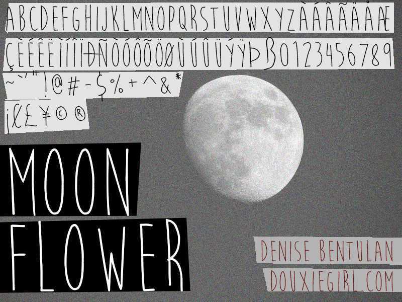 Moon Flower Font