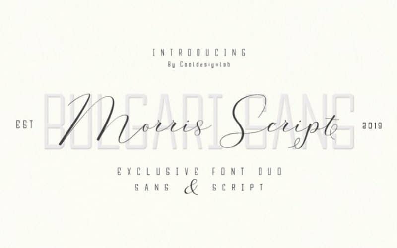 Morris Calligraphy Font