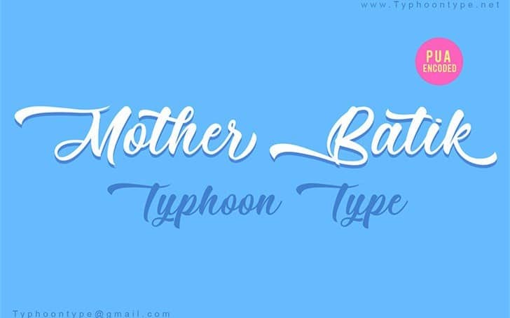 Mother Batik Script Font
