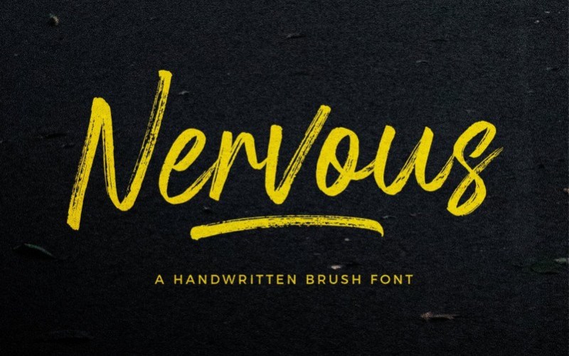 Nervous Brush Font