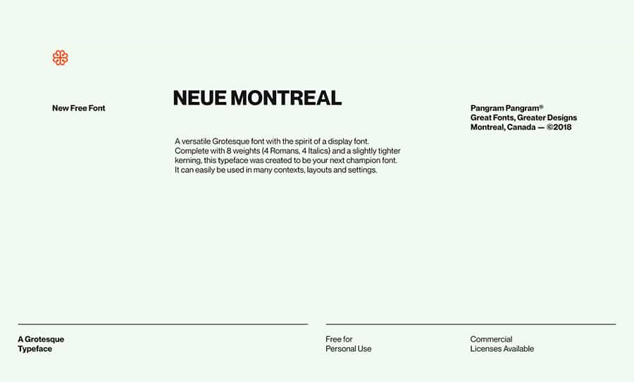 Neue Montreal Font