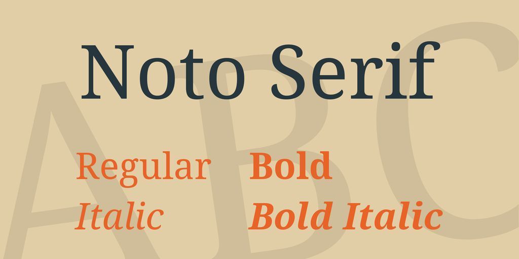 Noto Serif Font Family