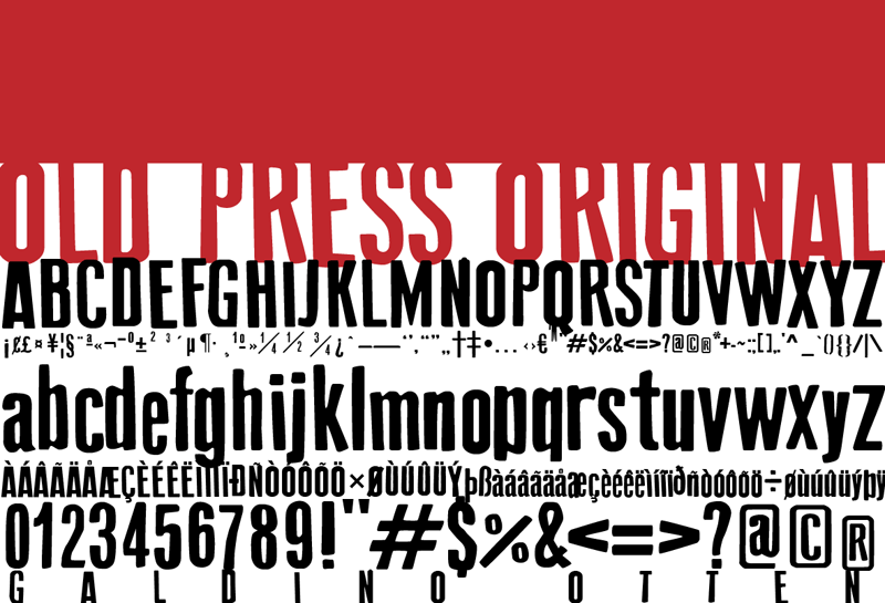 Old Press Original Font