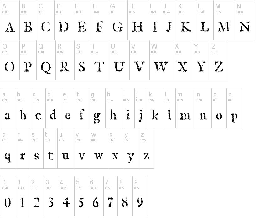 Old Rubber Stamp Font