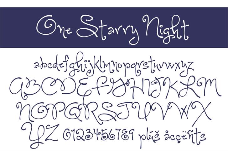 One Starry Night font
