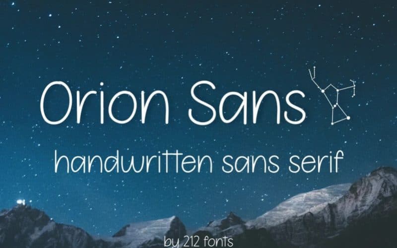 Orion Sans Handwritten Font