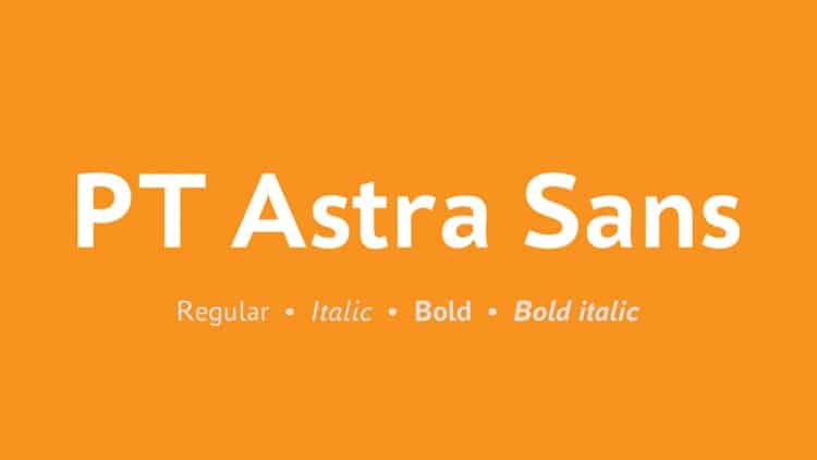 PT Astra Sans Font Family