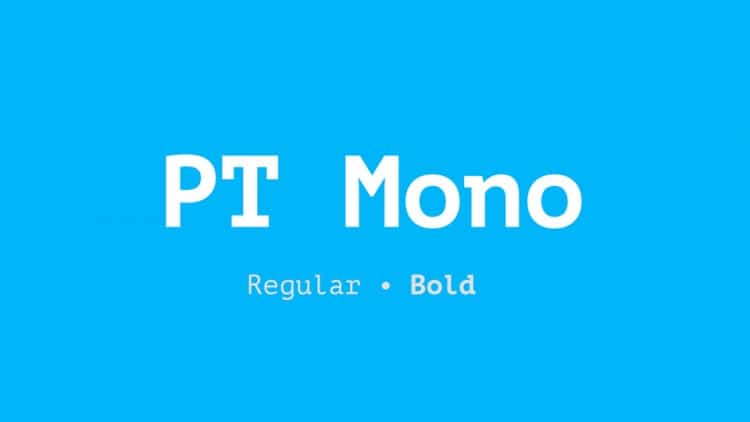 PT Mono Slab Font