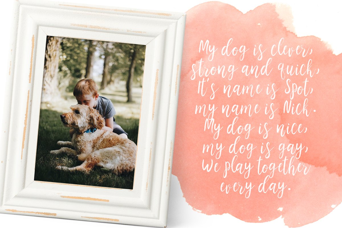 Peachy Sky Svg Casual Script