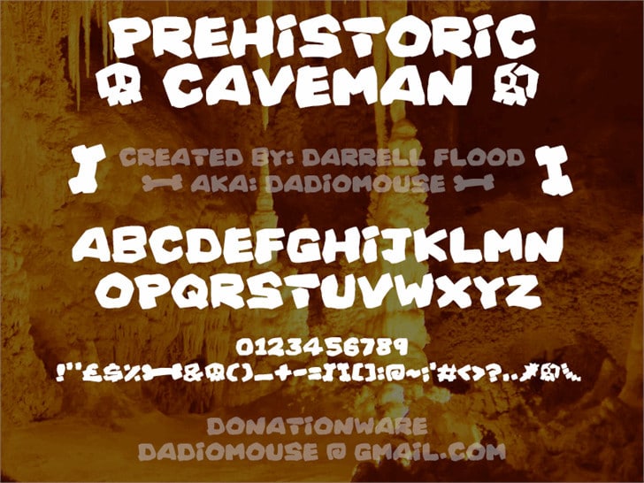 Prehistoric Caveman Font