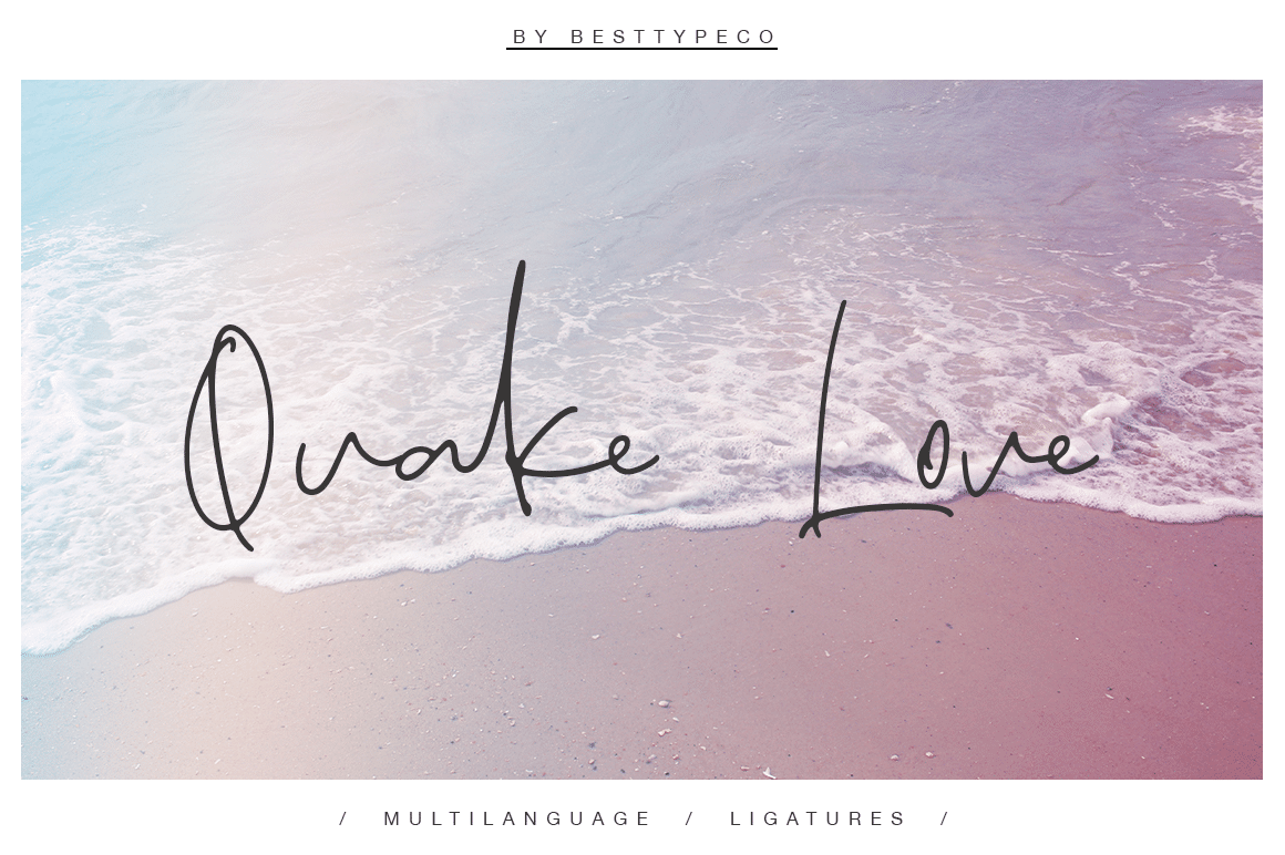 Quake Love Script Font