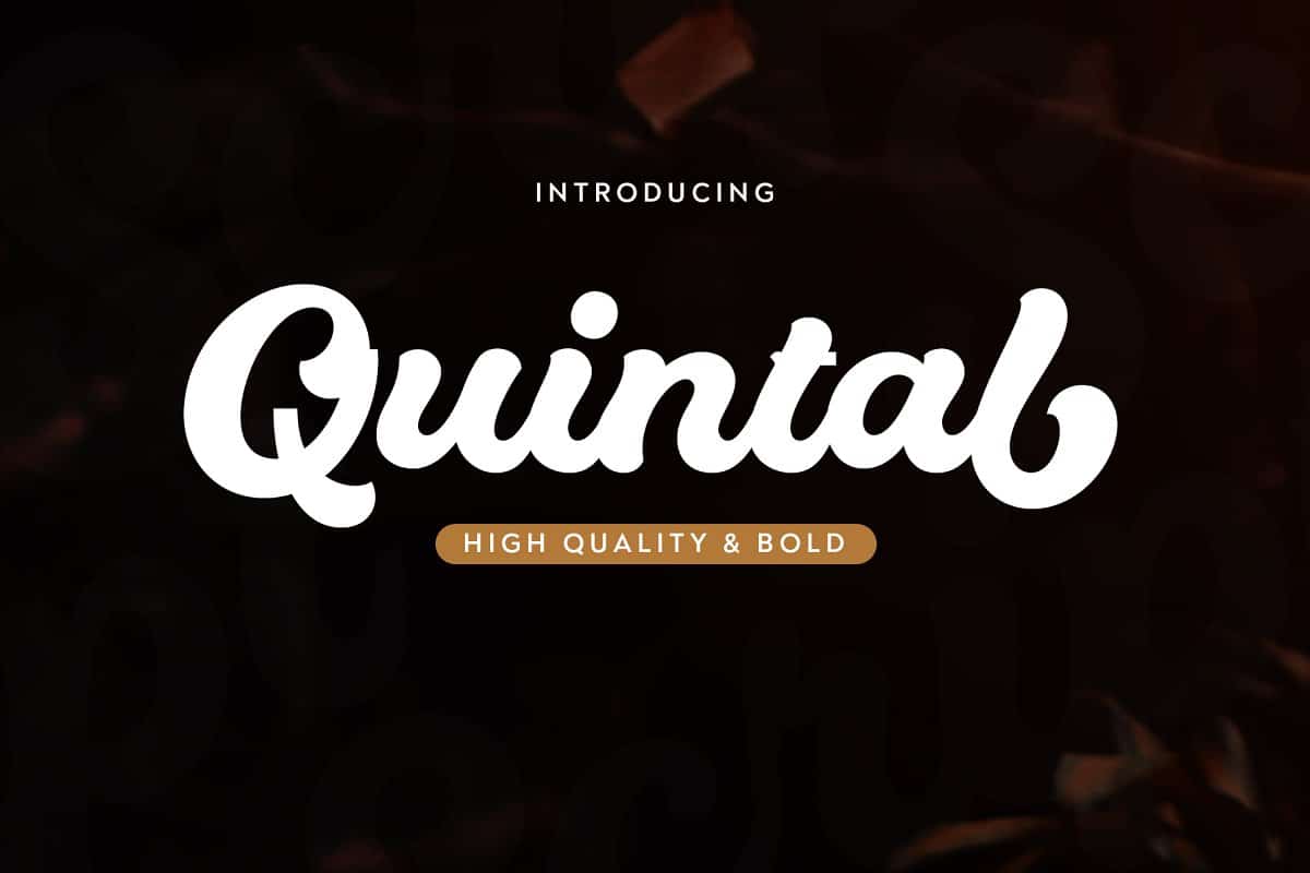 Quintal Bold Script Font
