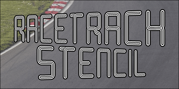 Racetrack Stencil Font