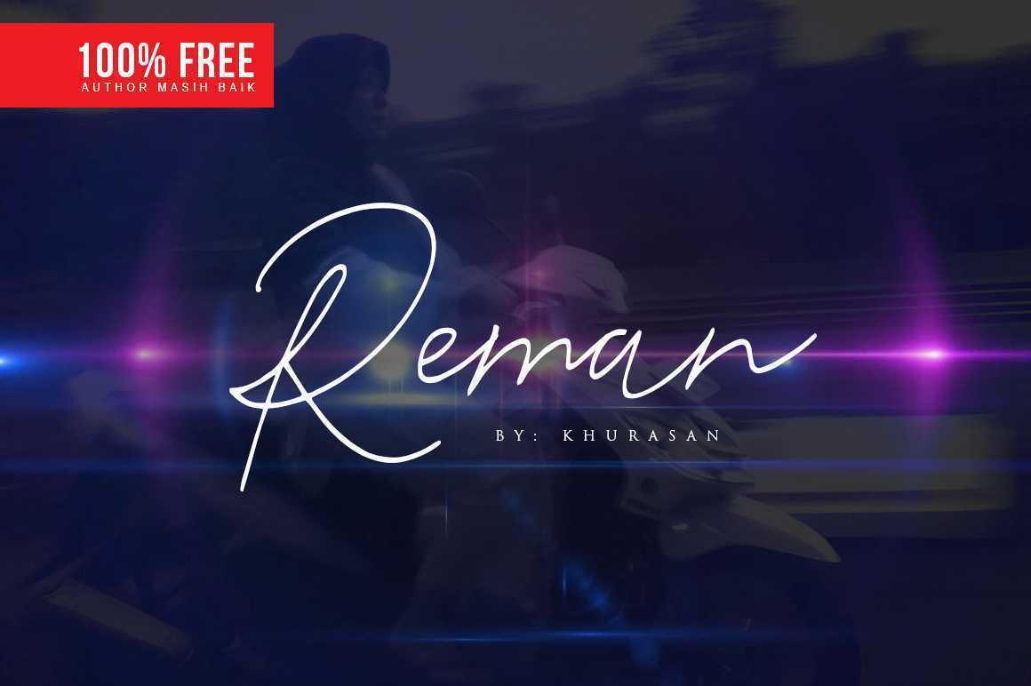 Reman Script Font Free