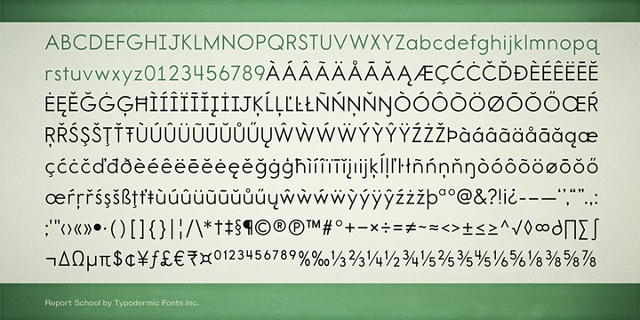 Report School Avant Gard Font Free