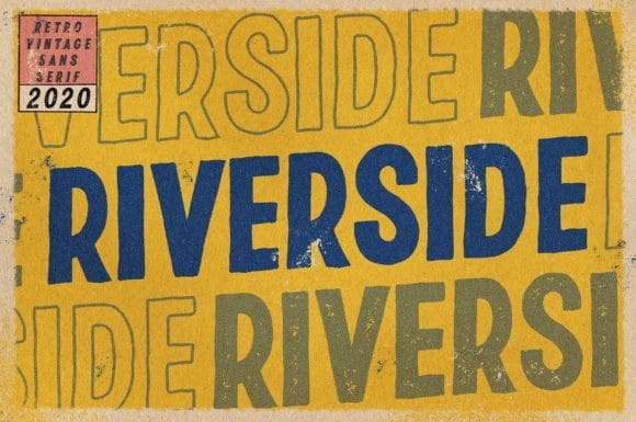 Riverside Texture Display Font