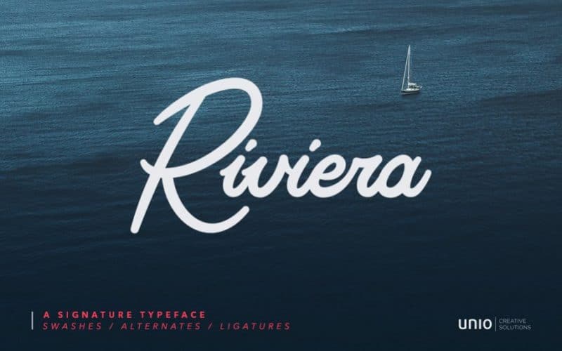 Riviera Signature Font