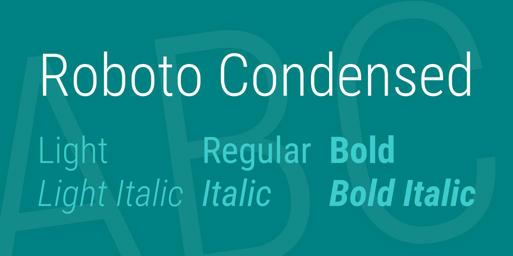 Roboto Condensed Font Family
