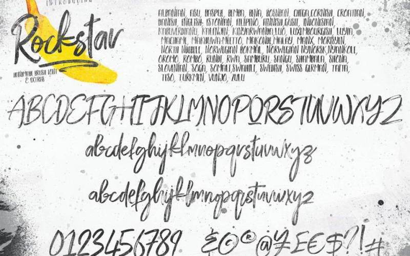 Rockstar Brush Font Duo