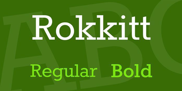 Rokkitt Slab Serif Font Family