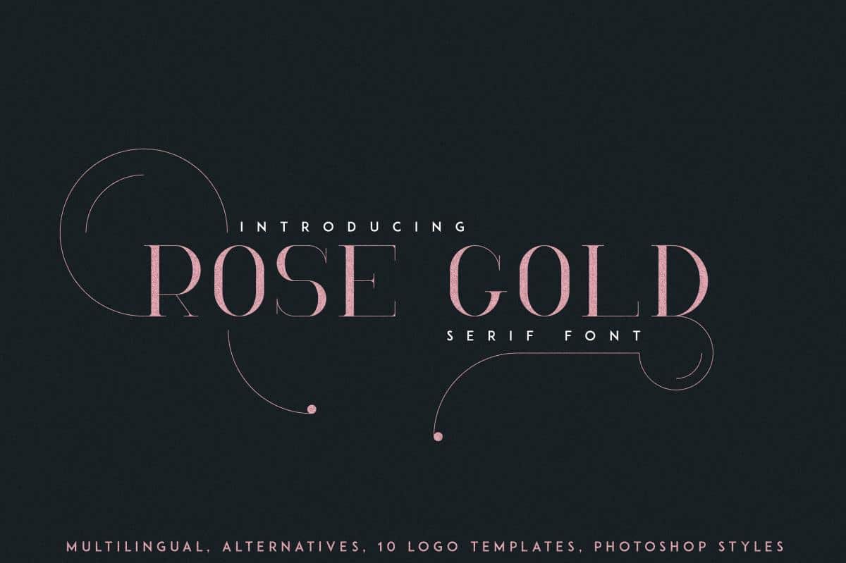 RoseGold Serif Font