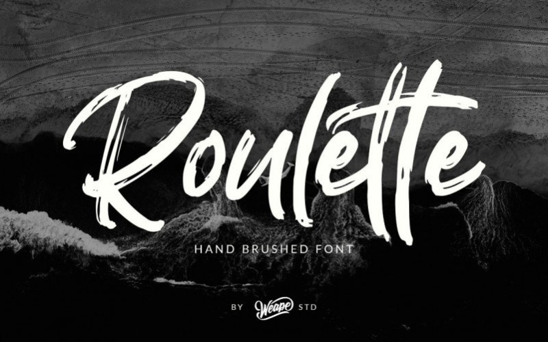 Roulette Brush Font