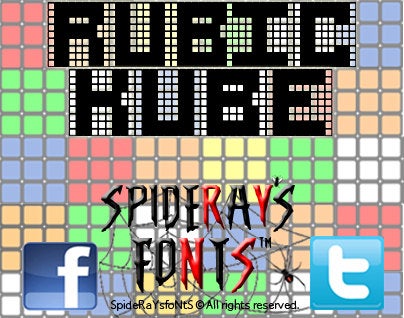 Rubiks Cube Font