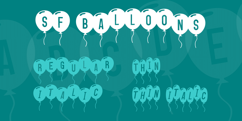 SF Balloons Font
