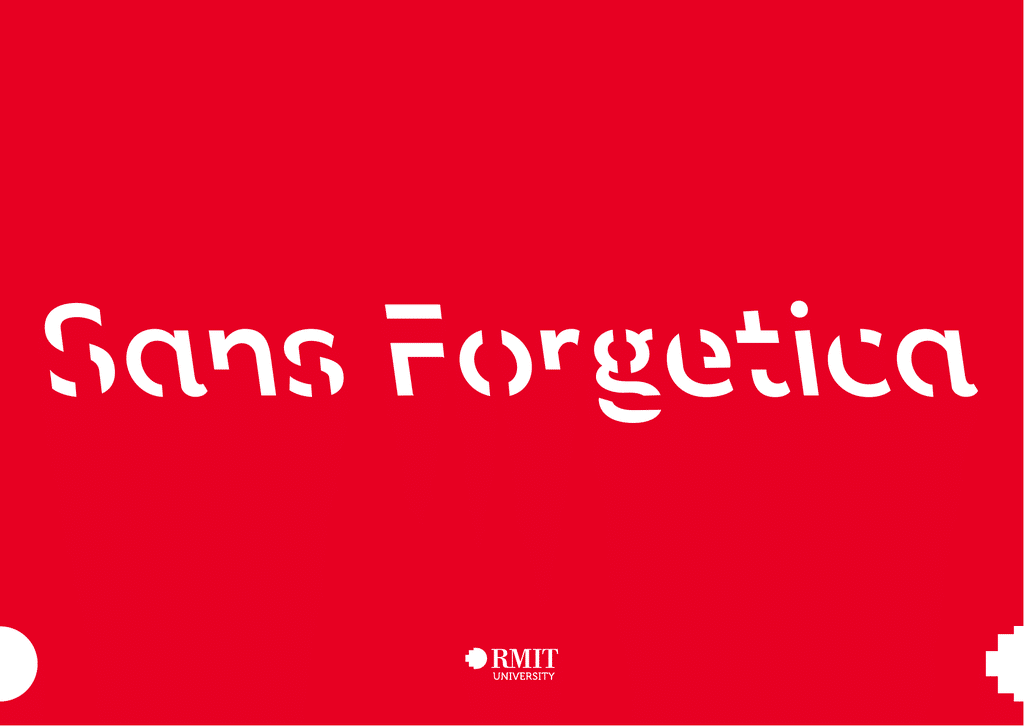 Sans Forgetica Font