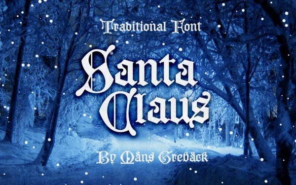 Santa Claus Christmas Font