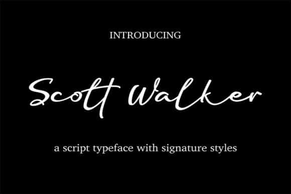 Scott Walker Handwritten Font