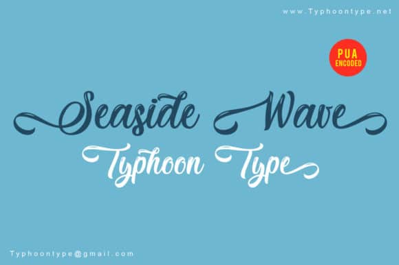 Seaside Wave Calligraphy Font