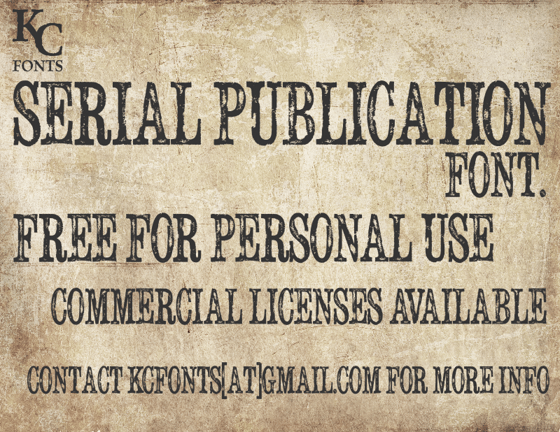 Serial Publication Font